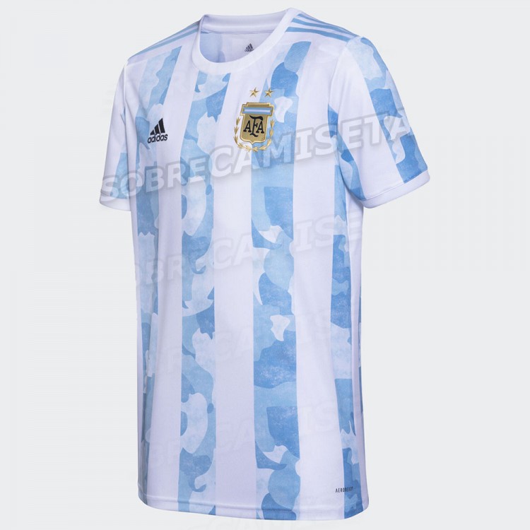 Детская форма сборной Аргентины 2020/2021 Домашняя (комплект: футболка + шорты + гетры)  