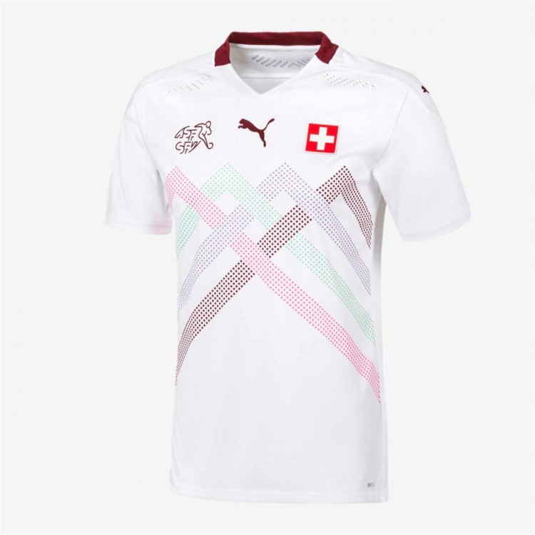 Форма сборной Швейцарии 2020/2021 Гостевая (комплект: футболка + шорты + гетры)