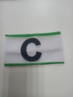 Капитанская повязка "C" бело-зелёная