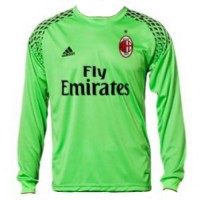 A forma masculina do goleiro do clube de futebol Milan 2016/2017 Convidado (conjunto: T-shirt + calções + leggings)
