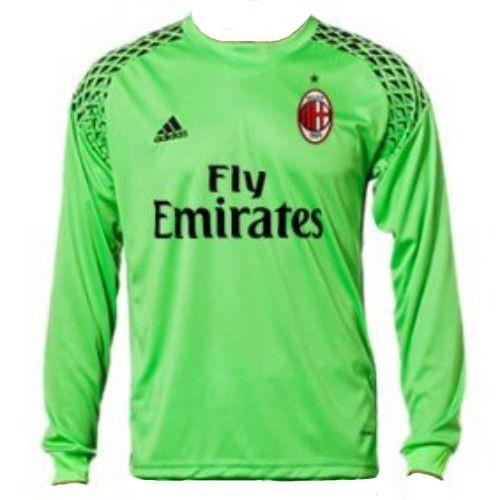The male kit of the goalkeeper football club Milan 2016/2017 Away (set: T-shirt + shorts + leggings)