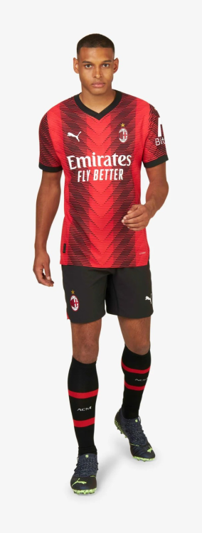 Форма футбольного клуба Милан 2023/2024 Домашняя (комплект: футболка + шорты + гетры)