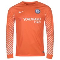 T-shirt masculina de futebol goleiro Chelsea 2017/2018 Inicio