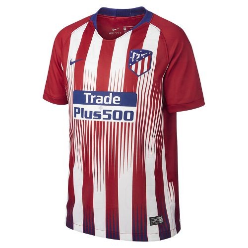 Uniforme das crianças do clube de futebol Atletico Madrid Saul Niguez 2018/2019 Início (definido: T-shirt + calções + leggings)