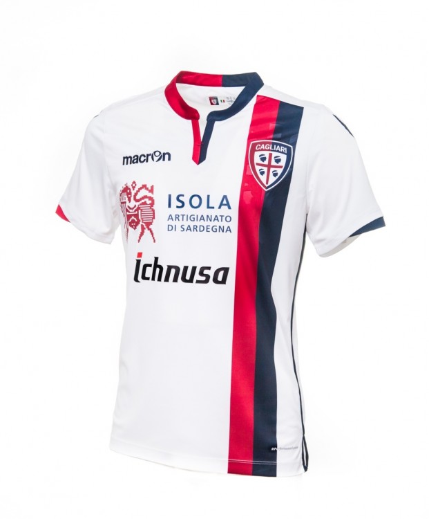 A forma do clube de futebol Cagliari 2016/2017 (conjunto: T-shirt + calções + leggings)