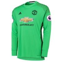 Portero de fútbol masculino forma Manchester United 2016/2017 Invitado (conjunto: camiseta + pantalones cortos + polainas)