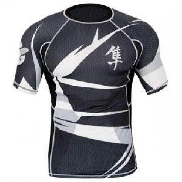 Рашгард мужской Hayabusa Metaru Rashguard Black/White S/S