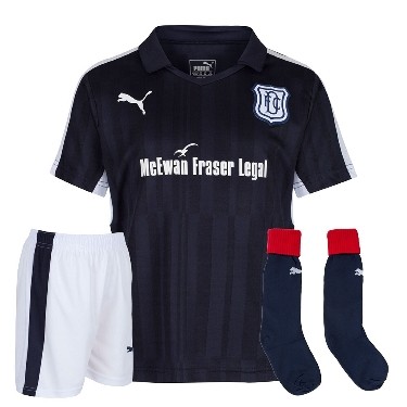 A forma do clube de futebol Dundee 2016/2017 (conjunto: T-shirt + calções + leggings)