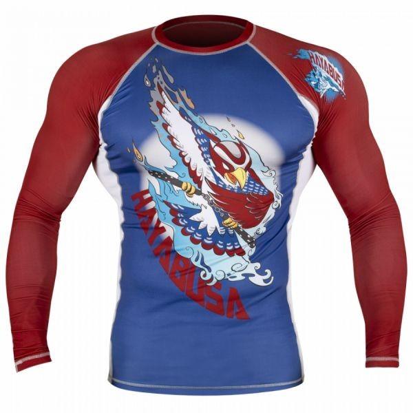 Рашгард мужской Hayabusa Ninja Falcon Rashguard Long Sleeve - Blue / Red