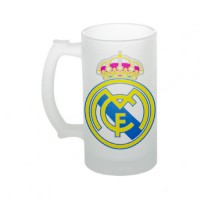 Кружка пивная, стеклянная футбольного клуба Реал Мадрид