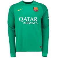 A forma masculina do goleiro do clube de futebol Barcelona 2016/2017 Convidado (conjunto: T-shirt + calções + leggings)