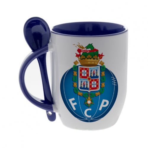 Кружка синяя, с ложкой футбольного клуба Порто