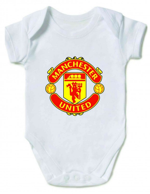 Детское боди футбольного клуба Манчестер Юнайтед (большой логотип)