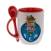 Кружка красная, с ложкой футбольного клуба Порто