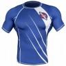 Рашгард мужской Hayabusa Recast Rashguard Short Sleeve - Blue/White
