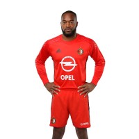 A forma masculina do goleiro do clube de futebol Feyenoord 2016/2017 (conjunto: T-shirt + calções + leggings)