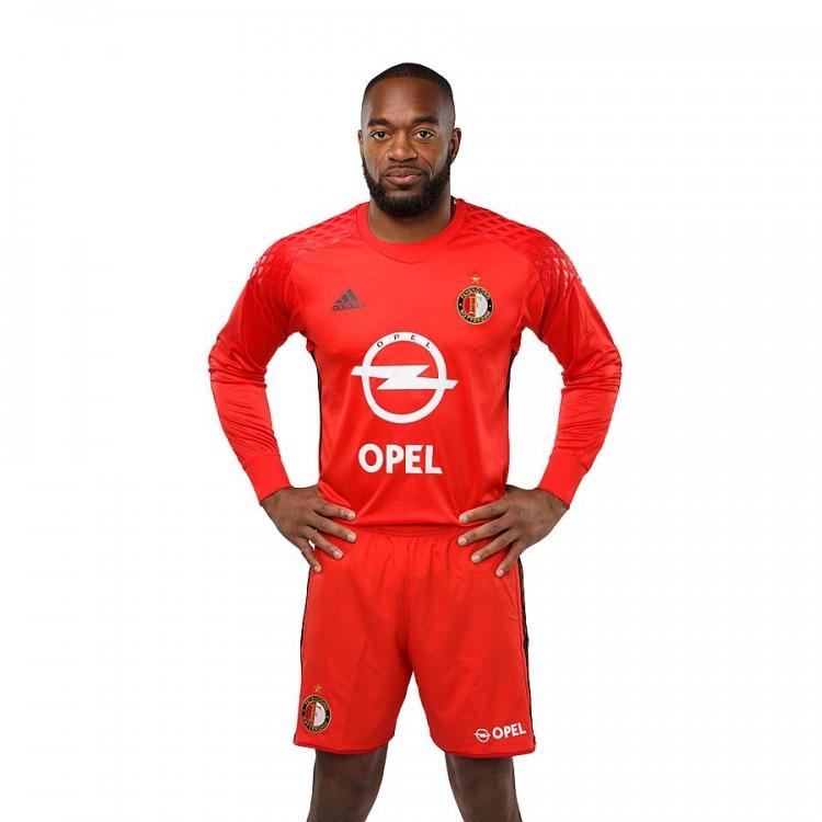 La forme masculine du club de football gardien de but Feyenoord 2016/2017 (ensemble: T-shirt + shorts + leggings)