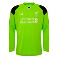 The male kit of the goalkeeper of the football club Liverpool 2016/2017 Home (set: T-shirt + shorts + leggings)
