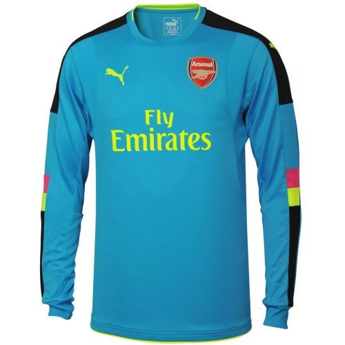 A forma masculina do goleiro de futebol do clube Arsenal 2016/2017 Convidado (conjunto: T-shirt + calções + leggings)
