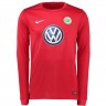 A forma masculina do goleiro do clube de futebol Wolfsburg 2016/2017 (conjunto: T-shirt + calções + leggings)