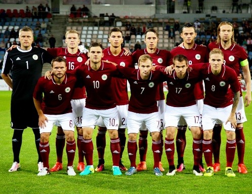 Форма сборной Латвии по футболу 2016/2017 (комплект: футболка + шорты + гетры)
