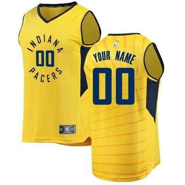 Баскетбольная майка Индиана Пэйсерс детская желтая 2017/18 XL
