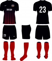 A forma do clube de futebol Star Lyubertsy 2016/2017 (conjunto: T-shirt + calções + leggings)