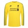 A forma masculina do guarda-redes do clube de futebol Liverpool 2018/2019 Inicio (conjunto: T-shirt + calções + leggings)