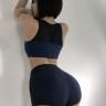 Женские спортивные шорты Bona Fide: Mega Shorts "Total Blue & Black"