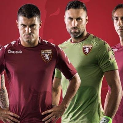 Portero de fútbol masculino forma Torino 2017/2018 (conjunto: camiseta + pantalones cortos + polainas)