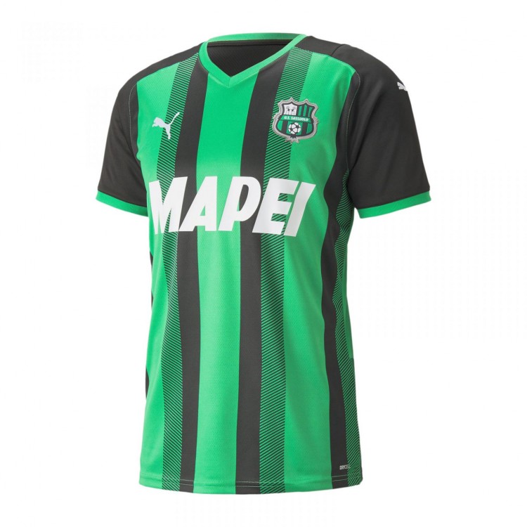 Детская форма футбольного клуба Сассуоло 2021/2022 Домашняя (комплект: футболка + шорты + гетры)        