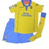 A forma do clube de futebol Las Palmas 2016/2017 (conjunto: T-shirt + calções + leggings)