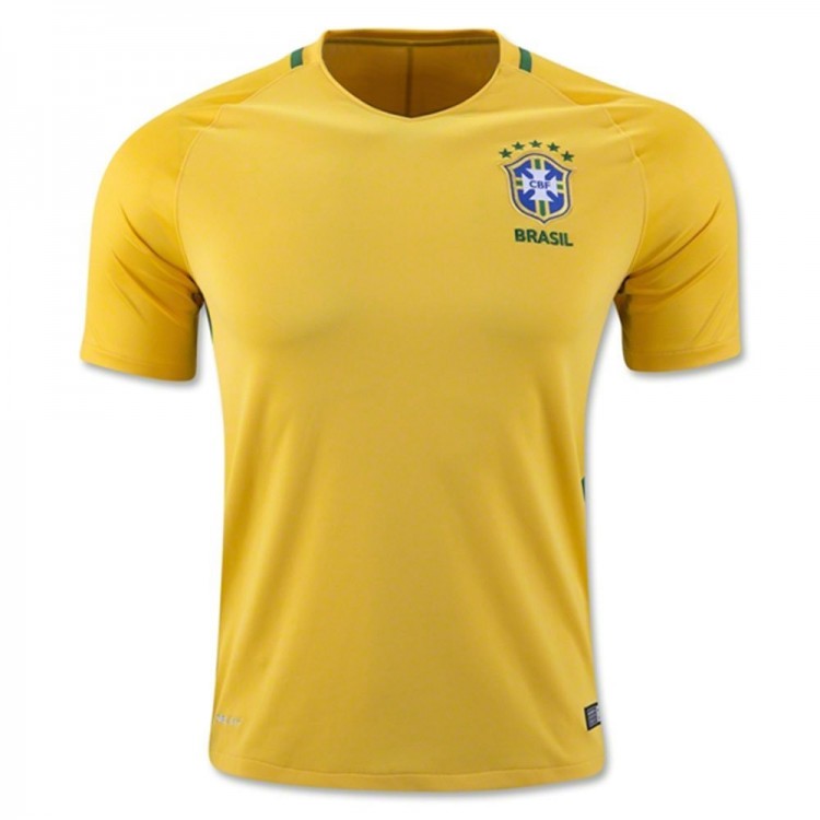 Форма игрока Сборной Бразилии Тиаго Силва (Thiago Emiliano da Silva) 2017/2018 (комплект: футболка + шорты + гетры)