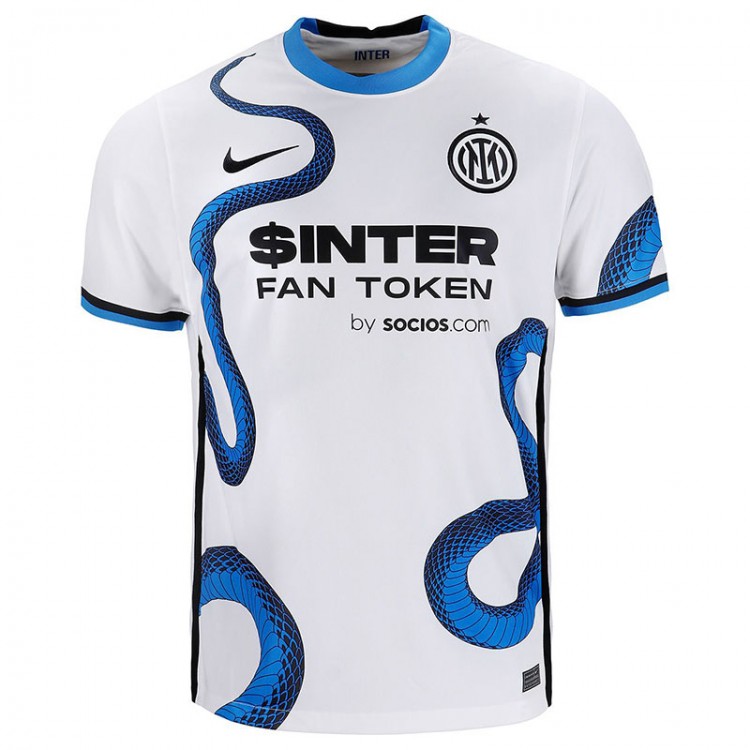 Форма футбольного клуба Интер Милан 2021/2022 Гостевая (комплект: футболка + шорты + гетры)    