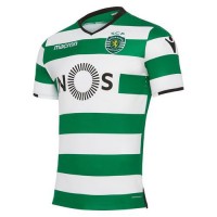 The kit of the football club Sporting 2017/2018 Home (set: T-shirt + shorts + leggings)