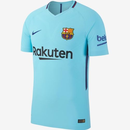 Детская форма футбольного клуба Барселона 2017/2018 Гостевая (комплект: футболка + шорты + гетры)