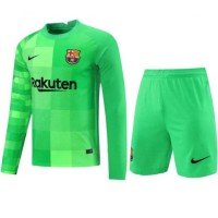 Вратарская форма футбольного клуба Барселона 2021/2022 Короткий рукав (комплект: футболка + шорты + гетры)  1