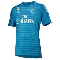 A forma masculina do goleiro do clube de futebol Real Madrid 2018/2019 Convidado (conjunto: camiseta + calções + leggings)