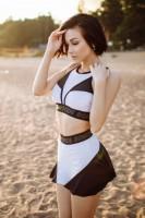 Топ спортивный Bona Fide: Top DarkMisstress "White & Black"