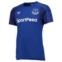 A forma do clube de futebol Everton 2017/2018 Inicio (set: T-shirt + calções + leggings)