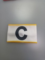Капитанская повязка "C" бело-жёлтая