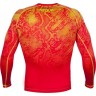 Рашгард мужской Venum Fusion Compression T-shirt - Orange Yellow Long Sleeves