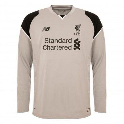 A forma masculina do goleiro do time de futebol Liverpool 2016/2017 Convidado (conjunto: camiseta + short + leggings)