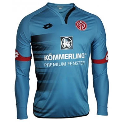 T-shirt masculina de futebol goleiro do clube Mainz 05 2016/2017