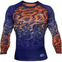 Рашгард мужской Venum Tropical Blue/Orange L/S