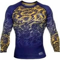 Рашгард мужской Venum Tropical Blue/Yellow L/S