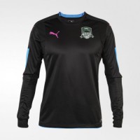 A forma masculina do guarda-redes do clube de futebol Krasnodar 2016/2017 Convidado (conjunto: T-shirt + calções + leggings)