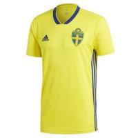 Forme de l'équipe nationale suédoise de football Coupe du monde 2018 Accueil (ensemble: T-shirt + shorts + leggings)