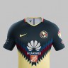 A forma do clube de futebol América 2017/2018 (conjunto: T-shirt + calções + leggings)