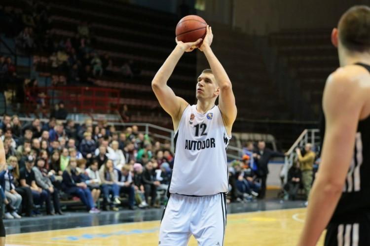 Баскетбольная майка Автодор Саратов мужская белая 2017/18 S